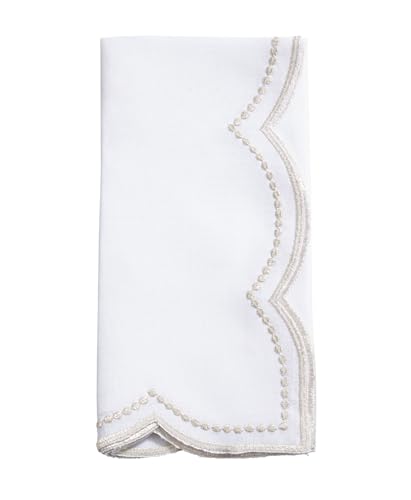Shimmering Scalloped Cloth Napkins