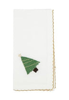 Embroidered Wreath Cloth Napkins — Set of 4