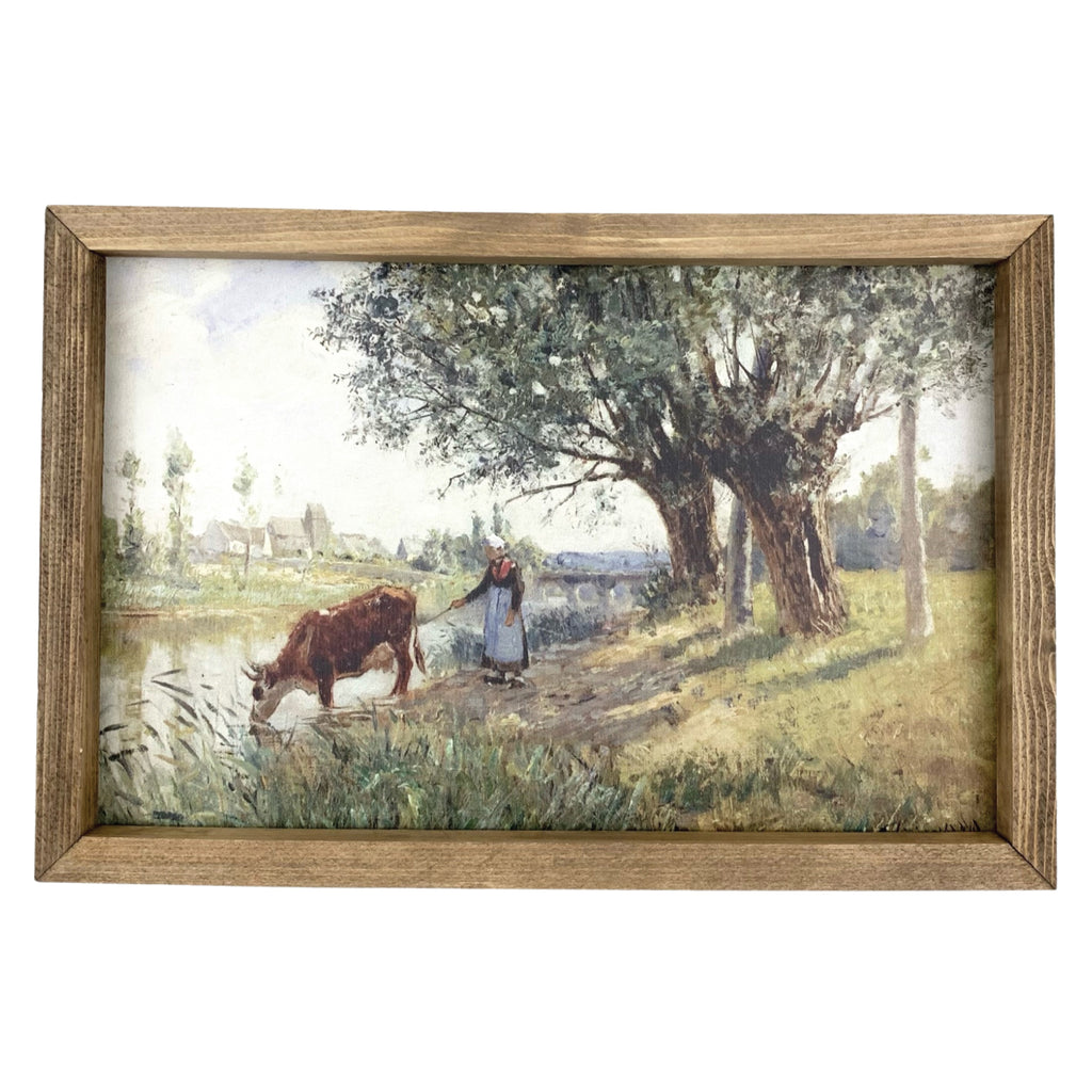 Countryside near Gez-sur-Loing Framed Art