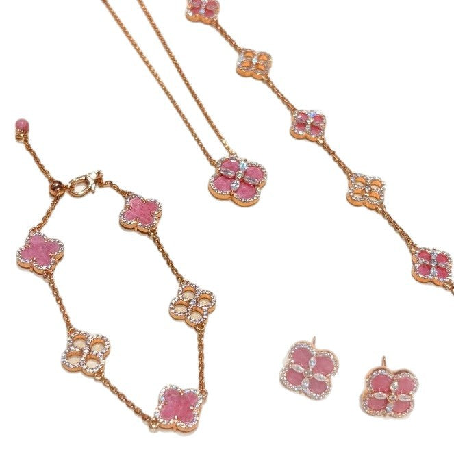 Pink Four Leaf Clover Jewelry Collection