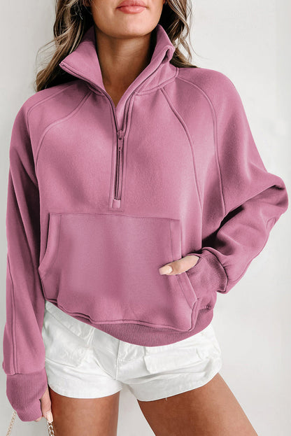 Fleece Lined Zip-Up Sweatshirt