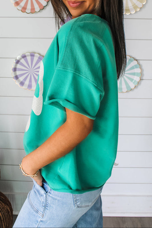 Lace Bow Raw Edge T-Shirt