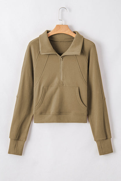 Fleece Lined Zip-Up Sweatshirt