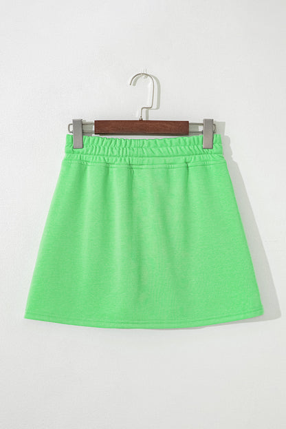 French Terry Drawstring Mini Skort