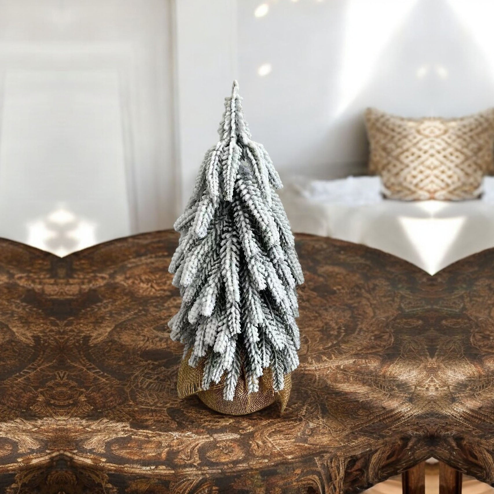 Decorative christmas trees for mantle
mini christmas tree table decorations
snow covered fir tree
snow covered woods
birch tree table decorations