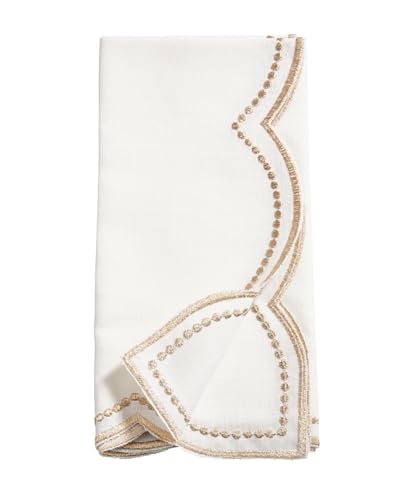 Shimmering Scalloped Cloth Napkins