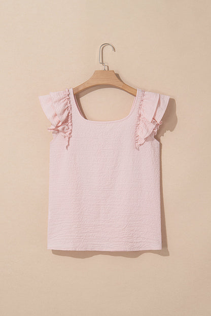 PB Bow Tie Ruffle Sleeve Top