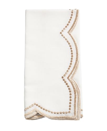 Shimmering Scalloped Cloth Napkins