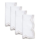 Shimmering Scalloped Cloth Napkins