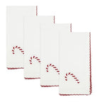 Embroidered Wreath Cloth Napkins — Set of 4