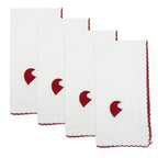 Embroidered Wreath Cloth Napkins — Set of 4