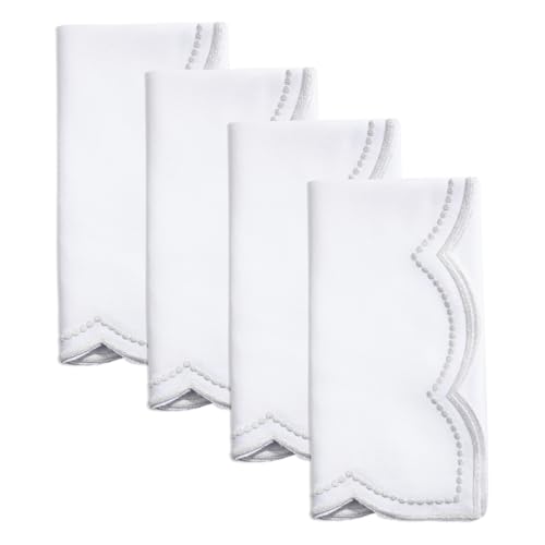 Shimmering Scalloped Cloth Napkins