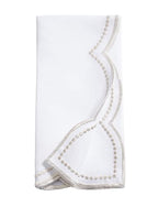 Shimmering Scalloped Cloth Napkins
