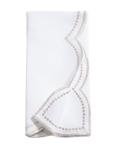 Shimmering Scalloped Cloth Napkins