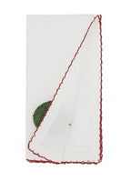 Embroidered Wreath Cloth Napkins — Set of 4