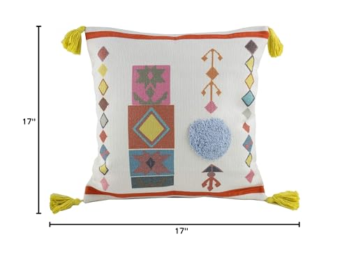 Textured Boho Accent Pillow
