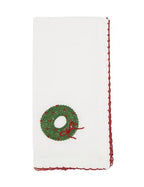 Embroidered Wreath Cloth Napkins — Set of 4