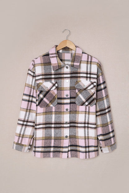 Plaid Chest Pocket Buttoned Shacket