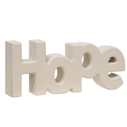 *Wooden "Hope" Block Cream