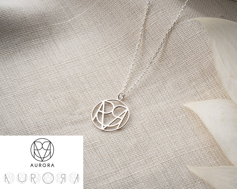 Intertwined Initial Necklace