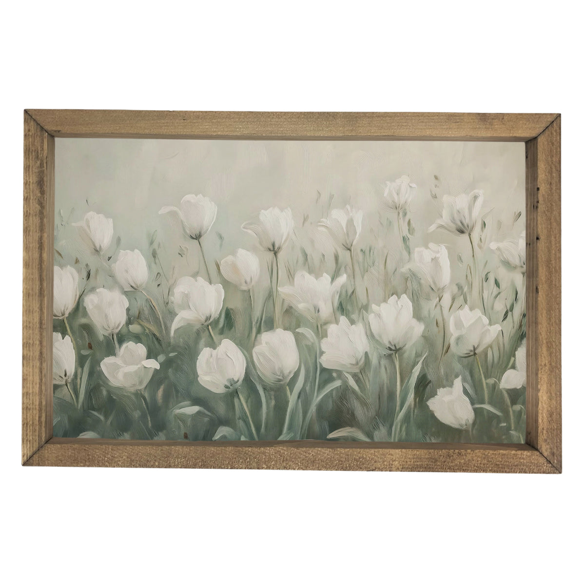 White Tulips Framed Art
