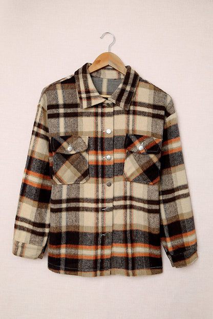 Plaid Chest Pocket Buttoned Shacket