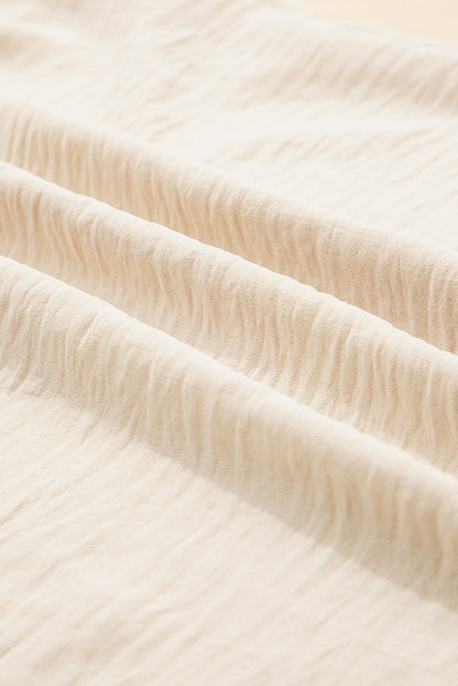 Textured Frilled Trim Sleeveless Top