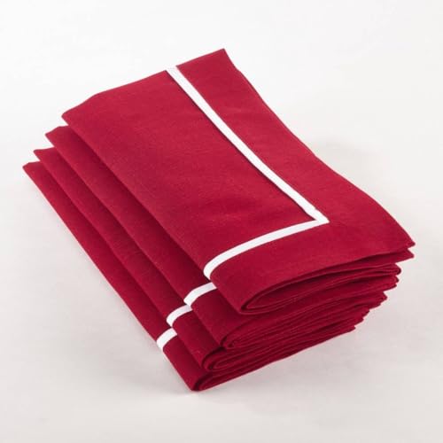 Classic Pleated Border Cloth Napkins