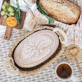Tree Handmade Bread Warmer & Wicker Basket