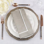 Classic Pleated Border Cloth Napkins