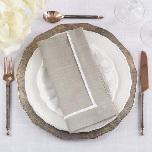 Classic Pleated Border Cloth Napkins