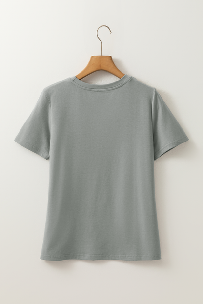 Stripe Textured Short Sleeve T-Shirt