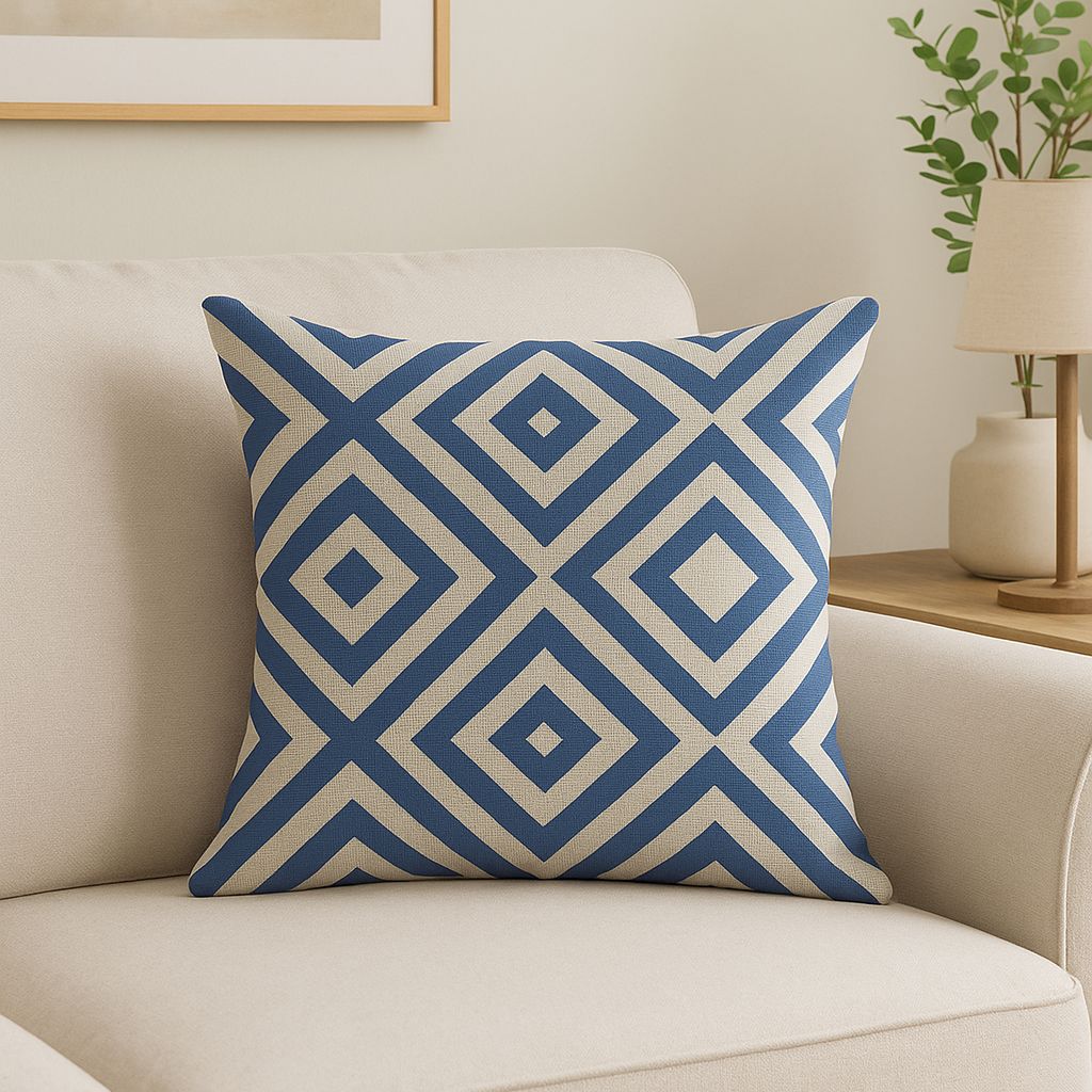 18" Geometric Print Decorative Pillow – Colorful Modern Abstract Designs