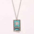 Enamel Tarot Card Pendant Necklace Collection