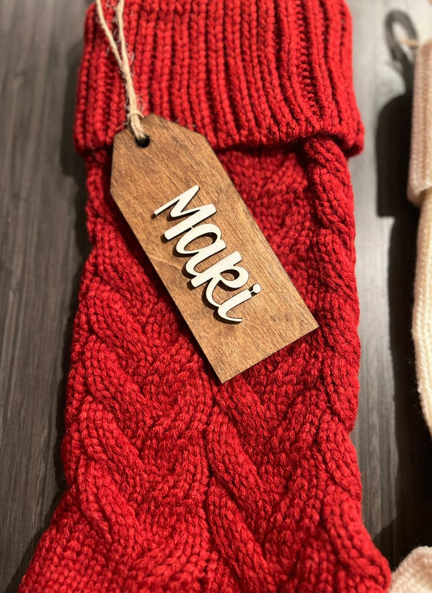 Red Knitted Christmas Stocking