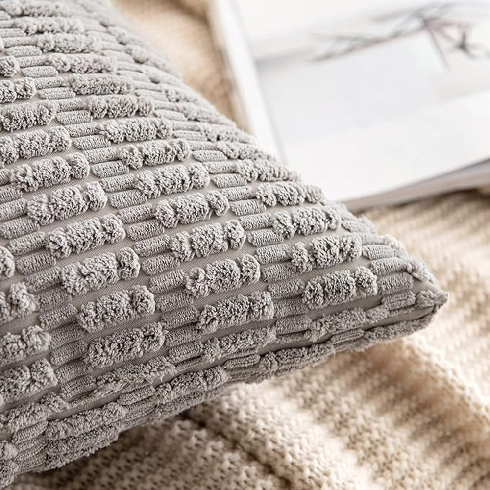 Tufted Dot Corduroy Throw Pillow 18"x18" with 450g Insert