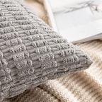 Tufted Dot Corduroy Throw Pillow 18"x18" with 450g Insert