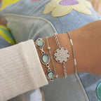 Vintage Cat’s Eye Floral Bracelet