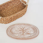 Tree Handmade Bread Warmer & Wicker Basket