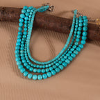 Turquoise Beaded Pendant Necklace
