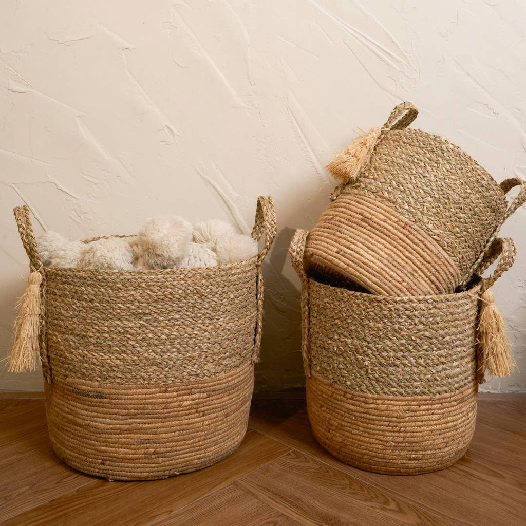 Coastal Charm Tassel Basket