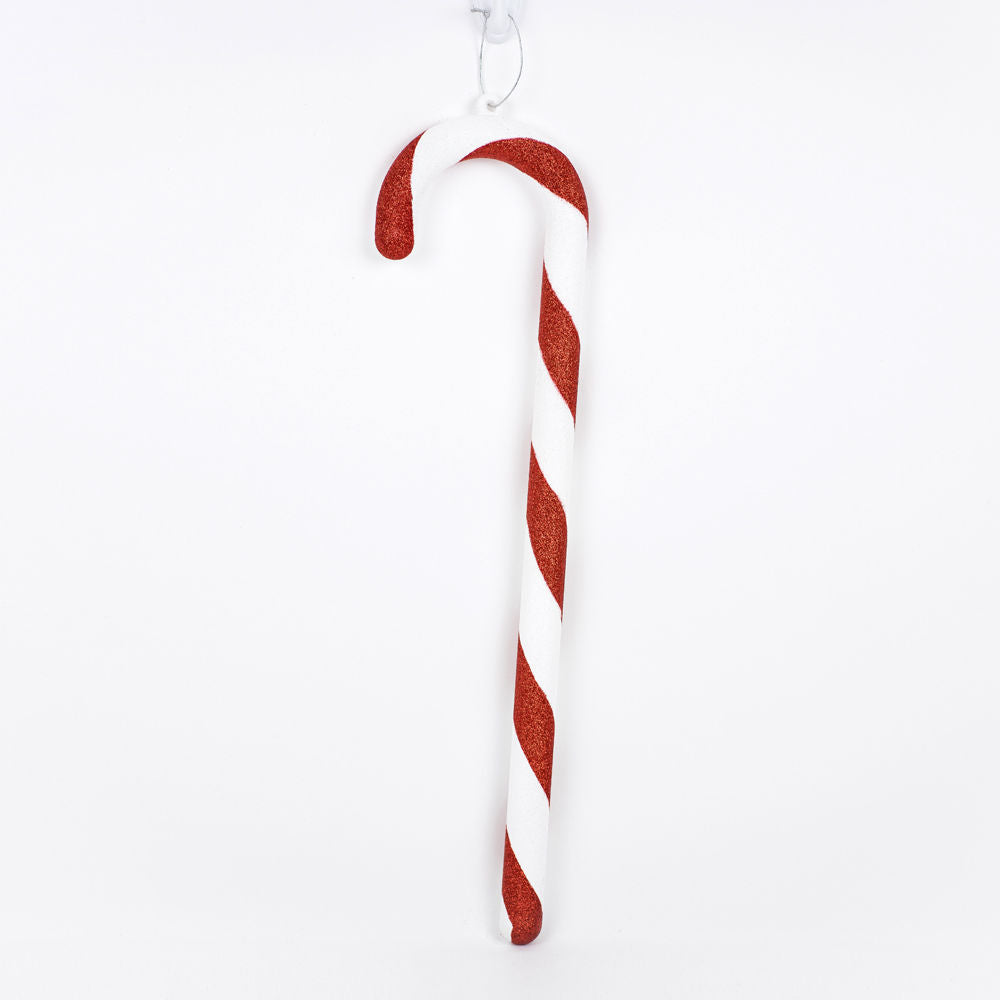 24" candy cane ornament, white/red