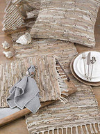 Woven Leather & Cotton Placemats