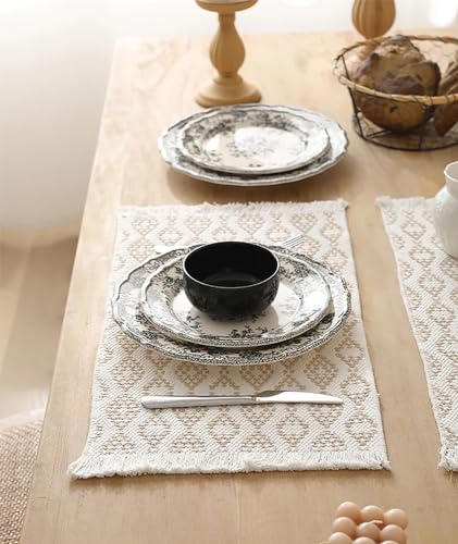 Diamond Woven Fringe Placemats