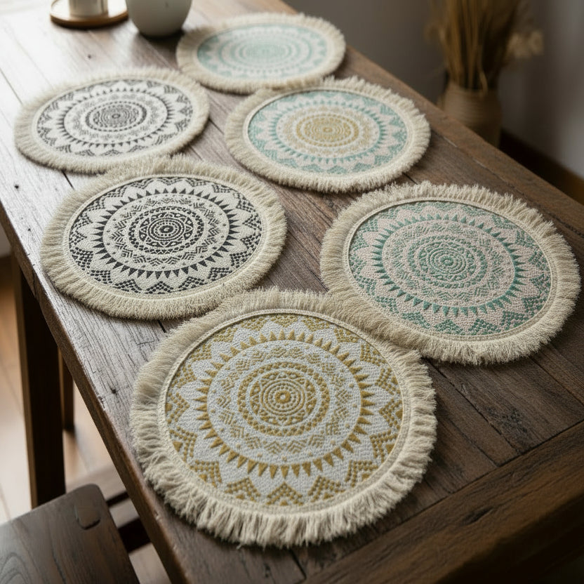 Mandala Fringe Placemats