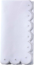 Embroidered Scalloped Cloth Napkins
