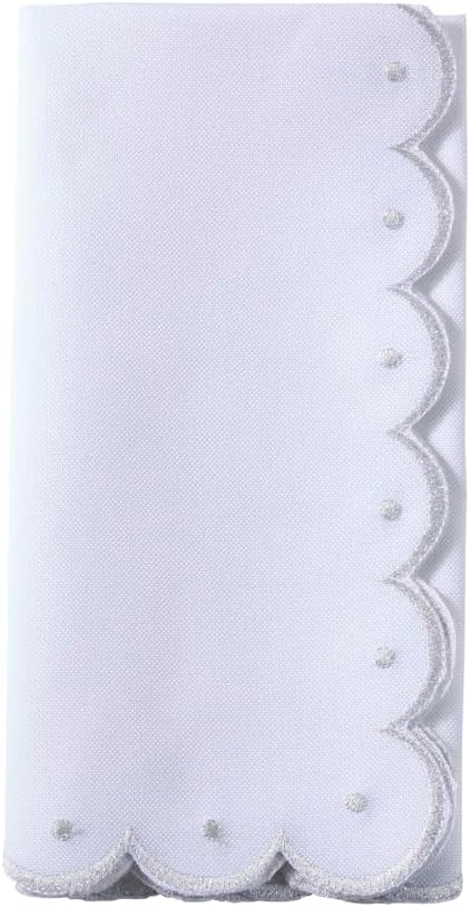 Embroidered Scalloped Cloth Napkins