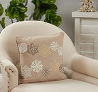 Beaded Snowflake Throw Pillow — 18 × 18 in