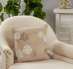 Beaded Snowflake Throw Pillow — 18 × 18 in