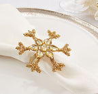 Beaded Snowflake Napkin Rings — Set of 4